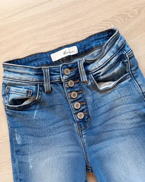 KanCan Women's High-Rise Distressed Skinny Denim Jeans Blue 1/24 thumbnail 3