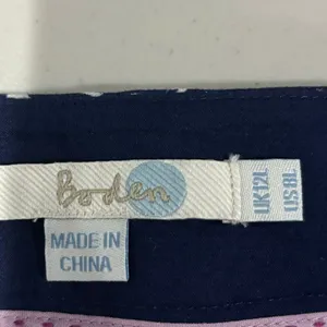 Boden Blue Circle Print Pencil Skirt‎ 8 Long 8L Cotton Linen Classic Preppy thumbnail 4