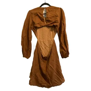 All About May Linen Blend‎ Dress Brown Size 6 thumbnail 5