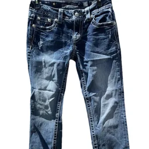 Miss Me Jeans Womens 27 Low Rise Signature Boot Cut Distress Beaded Embroidered thumbnail 4