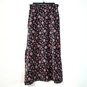 L 10-12 Long Skirt Maxi Velvet Prestige Vintage 80's Dark Academia Cottage Fairy thumbnail 4