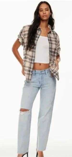Denim forum Aritzia 90’s Danny hi-rise baggy 100% organic cotton sz 24 #763 thumbnail 1