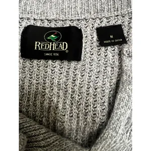 RedHead Womens Gray Chunky Knit Henley Sweater Button Neck Cotton Blend Size M thumbnail 7