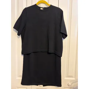 Beloux Black‎ 3 Piece Knit Skirt Set Cardigan Top Midi Skirt Vintage Style thumbnail 7