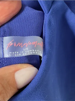 Free People FP Movement Righteous Runsie Romper - Ultra Indigo Blue - NWOT thumbnail 6