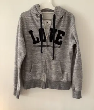 Hoodie Jacket Gray Size L thumbnail 1