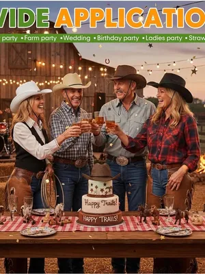 Women's Straw Cowboy Hat - Cream with Black Band thumbnail 5
