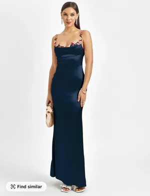 Blue long dress Size L thumbnail 3