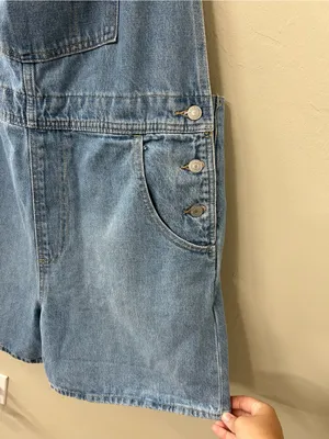 Levi's Utility Shortalls Denim Short Overalls Sz XL NWT thumbnail 7