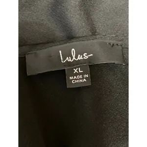 Lulus Women's Black Silky Satin Lace Trim Cowl Neck Sleeveless Cami Tank Top XL thumbnail 5
