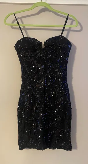 Black Sequin Windsor Dress thumbnail 1