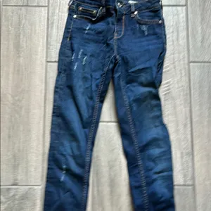 Zara Blue Skinny Jeans with Stretch and Tapered Fit thumbnail 5