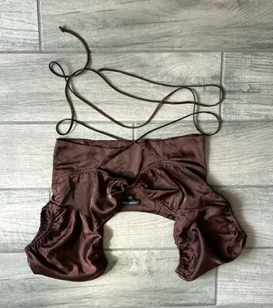 Cotton candy la brown blouse Size M thumbnail 1