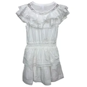 LoveShackFancy x Target Penelope White Ruffled Tiered Smocked Dress XS Cotton thumbnail 3