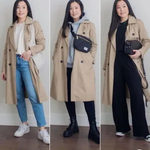 VTG Wild Rose Trench Coat thumbnail 2