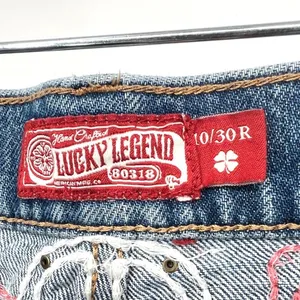 Lucky Brand Y2K Easy Rider Mid Rise Bootcut Jeans 10/30 Embroidered Boho Vibes thumbnail 7
