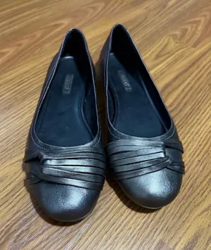 ECCO Kelly ballerina flat metallic grey size 8.5 thumbnail 1