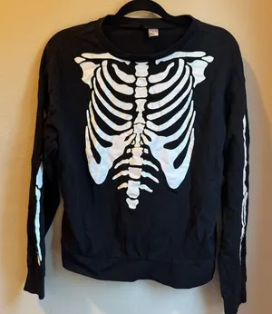 Divided Long Sleeve Skeleton Tee thumbnail 1