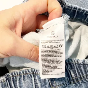 GAP Easy Pull On High Rise Elastic Waist Horseshoe Barrel Jeans Blue XXS thumbnail 5