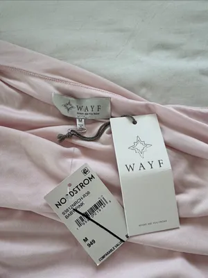 Wayf One-Shoulder Light Pink Maxi Dress thumbnail 4