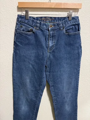 Lauren Ralph Lauren‎ Jeans Co Premium Blue Straight Leg High Rise Jeans Size 6 thumbnail 5