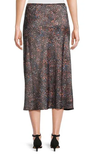 NWT Time and Tru Women's Satin Midi Skirt with Side Slit, Size: M thumbnail 3
