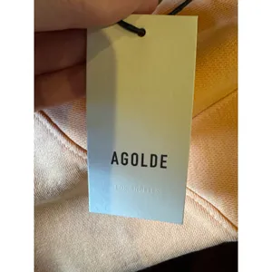 AGOLDE Sweatshirt Women XS Orange Sherbert The Round‎ Shoulder Athleisure NWT thumbnail 10