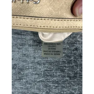 Calvin Klein Saffiano‎ Wristlet Gold Vegan Leather Zip Wallet Pouch Mini Bag thumbnail 7
