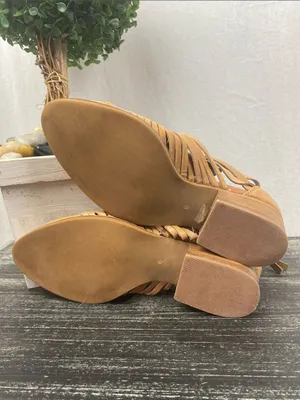 Jeffrey Campbell Brown Tan Leather Strappy Fisherman Sandals 6 thumbnail 5