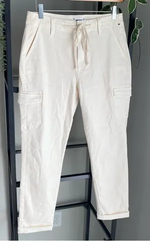 NWOT Paige Christy Mid Rise Straight Cargo Jeans thumbnail 1