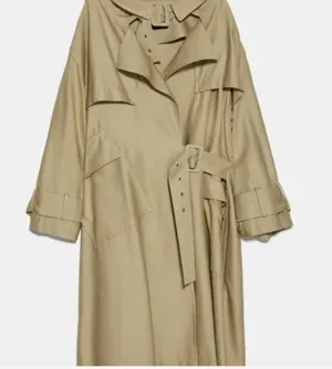NWT Zara Oversized Trench Coat Belted Double Breasted Bloggers Fav S/M thumbnail 8