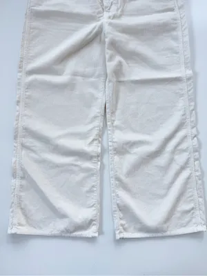 Veronica Beard Taylor High Waist Crop Wide Leg Corduroy Pants size 32 thumbnail 4