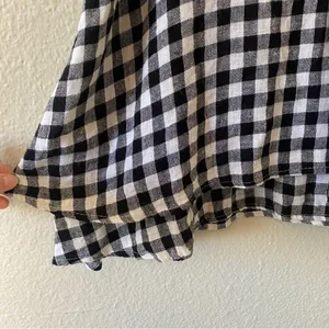 Rails Black & White Gingham Plaid Front Tie Cutout Sleeveless Mini Dress Small thumbnail 5