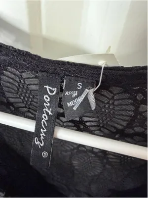 Portocruz Black Lace-Up Swim Coverup S EUC thumbnail 4