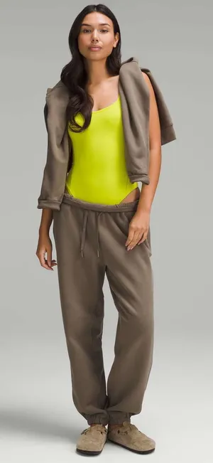 Lululemon Wundermost Ultra-Soft Nulu Square-Neck Sleeveless Bodysuit Lichen Lime thumbnail 1