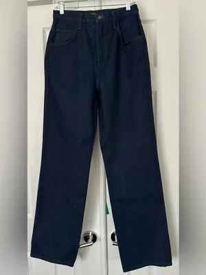 Favorite daughter The Jennifer Super High Waist Straight Leg Jeans dark wash 26 thumbnail 3