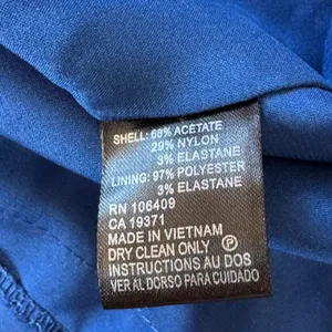 Tahari Arthur S. Levine Royal Blue Satin Ruched Cocktail Dress Sz‎ 14 Evening thumbnail 4