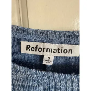 Reformation Tracy blue cut out‎ long sleeve knit dress size small thumbnail 4