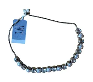 INC Crystal & Pearl Adjustable tennis Bracelet gift valentine's day retro y2k thumbnail 1