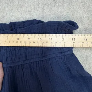 Avah Gauze Wide Leg Pants Women S Blue Boho Coastal Grandma Beachy Gauze Ankle thumbnail 5