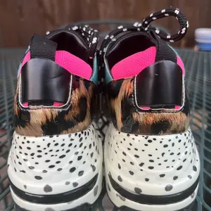 Steve Madden Cliff Chunky Platform Trainers Sneakers Wedges Pink Animal Size 6 thumbnail 5