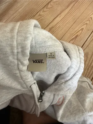 Vans Light Grey Full-Zip Hoodie Size S thumbnail 5