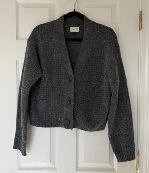 Universal Thread Gray Knit Cardigan Sweater Size Small thumbnail 1