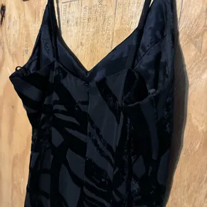 Vintage 90s Dave & Johnny Formal Velvet Black Maxi Dress Sz 8 thumbnail 5