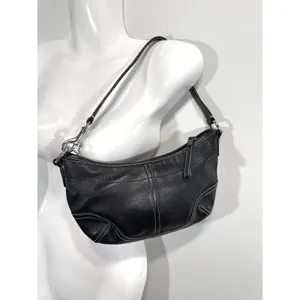 Coach Soho Black‎ Leather Small Hobo Shoulder Bag Purse N0 E043-4283 thumbnail 16