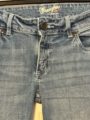 Womens Wrangler Retro Mae 09MWZUH Cowgirl Western Light Wash Bootcut Jeans 7x30 thumbnail 5
