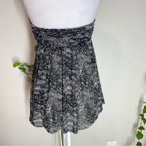 Express Women Black and White Strapless Strapless Top, Lightweight Sheer Top SzS thumbnail 3