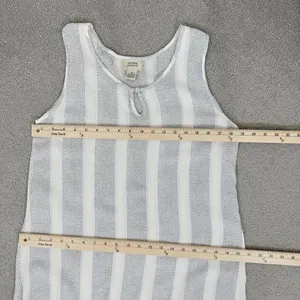 Natural Impressions Striped Muslin Swim Cover Maxi Dress White Medium‎ thumbnail 11