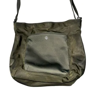 Lululemon Olive Green All Set Nylon Bucket Bag Purse thumbnail 4