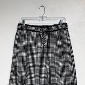Free People Black Combo Penelope Gingham Midi Skirt Sz M NWT thumbnail 3